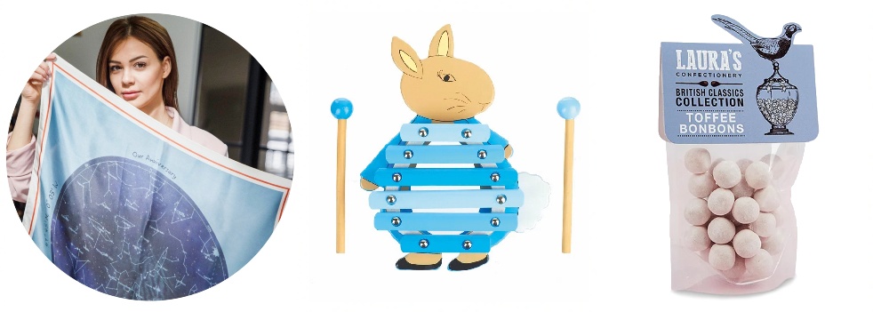 personalised night sky scarf - peter rabbit xylophone - bon bons
